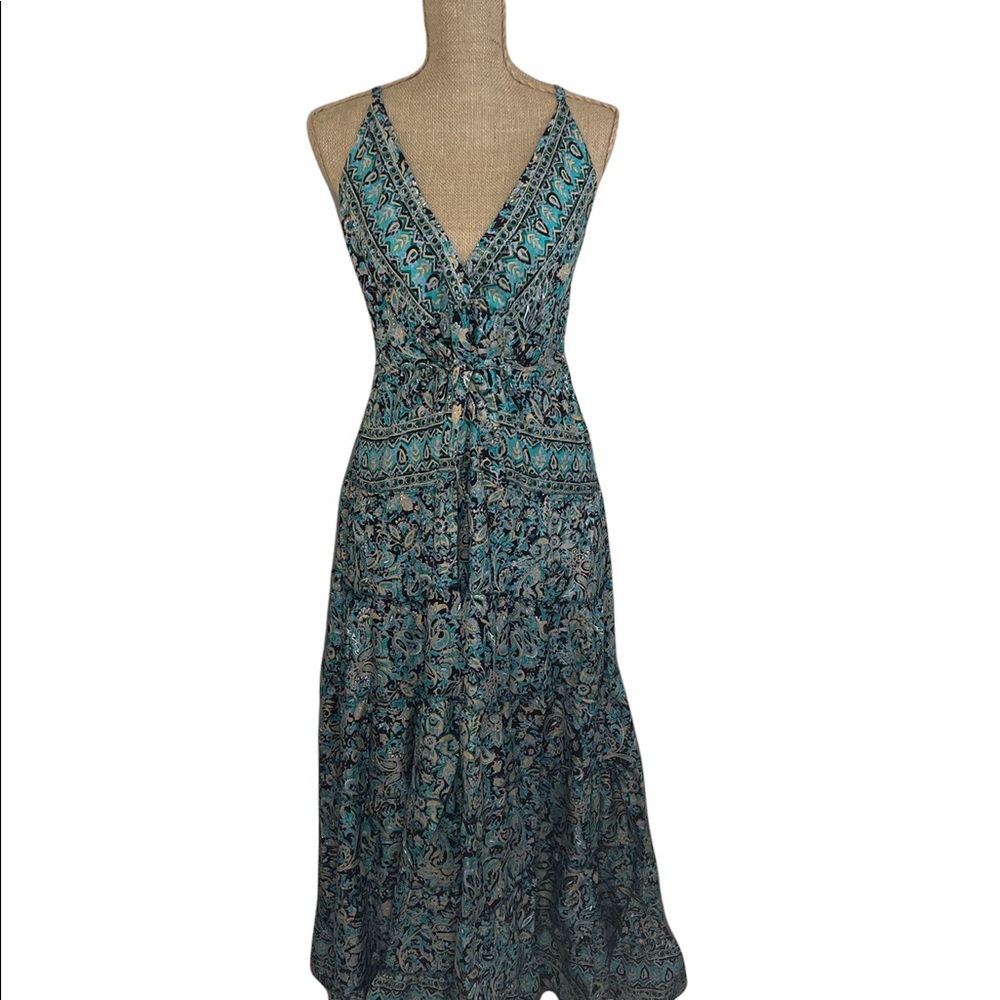 Indian Silk Crepe Maxi Dress